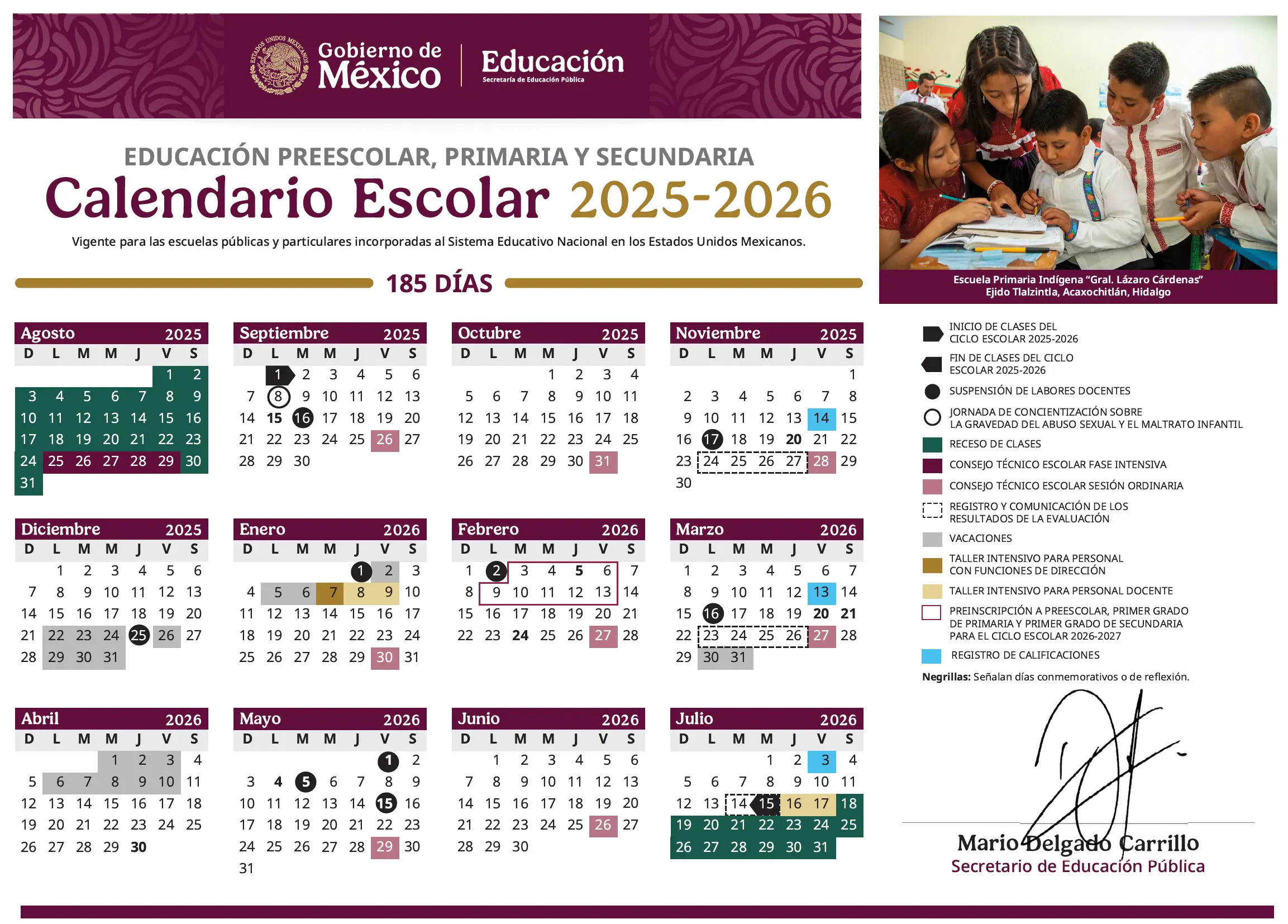 Imagen del calendario
